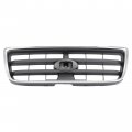 Hecasa Front Grill Compatible With 2003-2005 Subaru Forester Su1200127 91121sa050 Bumper Grille Assembly Chrome Shell W Gray