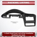 Hecasa Dash Panel Cover For 2000-2005 Chevy Cavalier Black Abs Plastic Instrument Cluster Bezel Trim Replacement Part Number