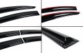 3d Wavy Window Visor Rain Guard Vent Shade Deflector Set Compatible With 2009-2015 Chevy Cruze Models