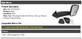 Right Passenger Side Tow Mirror Flip-up Manual Folding Textured Black Compatible With 1994-2002 Dodge Ram 3500
