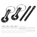 Qiilu Hood Lock Pin Kit Universal Aluminum Bonnets Clip Pin Latch For Racing Car