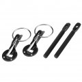Qiilu Hood Lock Pin Kit Universal Aluminum Bonnets Clip Pin Latch For Racing Car