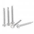 Hex Washer Head Self Drilling Screws 8 X 1 2 410 Stainless Steel Tapping Sheet Metal Screw 100pcs 