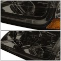 Auto Dynasty Led Drl L-bar Smoked Housing Amber Corner Headlight Lamps Tool Kit Compatible With Honda Accord 98-02