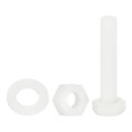 300 Pcs 100 Sets Nylon Hex Bolts M6 X 30mm Plastic Full Threaded Head Screws And Nuts With Flat Washers For Machinery 
