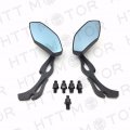 Smt-carbon Fiber Diamond Blade Style Rearview Mirrors 8mm 10mm Compatible With All Standard Naked Street Bike Metric Screws 7 8