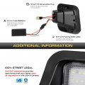 Vipmotoz Full Led License Plate Light For 2003-2018 Compatible With Dodge Ram 1500 2500 3500 Pickup Truck 6000k Diamond White