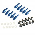 Yibid 10pcs 5mm Blue Motorcycles Universal Windscreen Spike Bolts Screws Windshield M5 Screw Fairing License Plate Mounting Kit