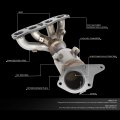 Factory Style Front Catalytic Converter Exhaust Manifold Compatible With Nissan Altima 2 5l 2007-2012 Stainless Steel