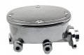 1-1 8 Aluminum Oval Dual Master Cylinder 9 16  1 2 Ports For Chrome B10015c