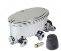 1-1 8 Aluminum Oval Dual Master Cylinder 9 16  1 2 Ports For Chrome B10015c 