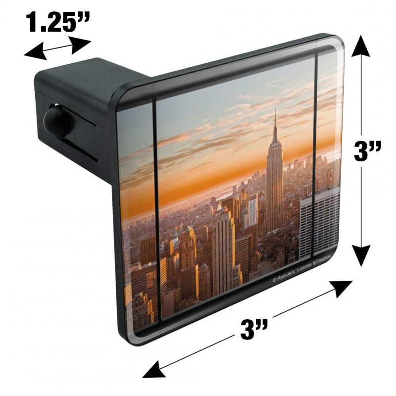 York Skyline Sunset Penthouse Suite View Tow Trailer Hitch Cover Plug For 1 25 In Receivers Black Abs Plastic With Uv Resistant