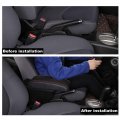 Yjywzh Armrest Box For Honda Fit Jazz 2002-2008 Car Arm Rest Seat Center Storage Consoles Double Layer With 3 Usb Ports Black