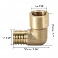 Uxcell Brass Pipe Fitting 90 Degree Elbow 1 4 Bsp Male X Female 2pcs