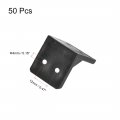 Uxcell Shelf Cabinet Door 90 Degree Plastic Corner Braces 27x27x27mm Angle Brackets 50 Pcs Black