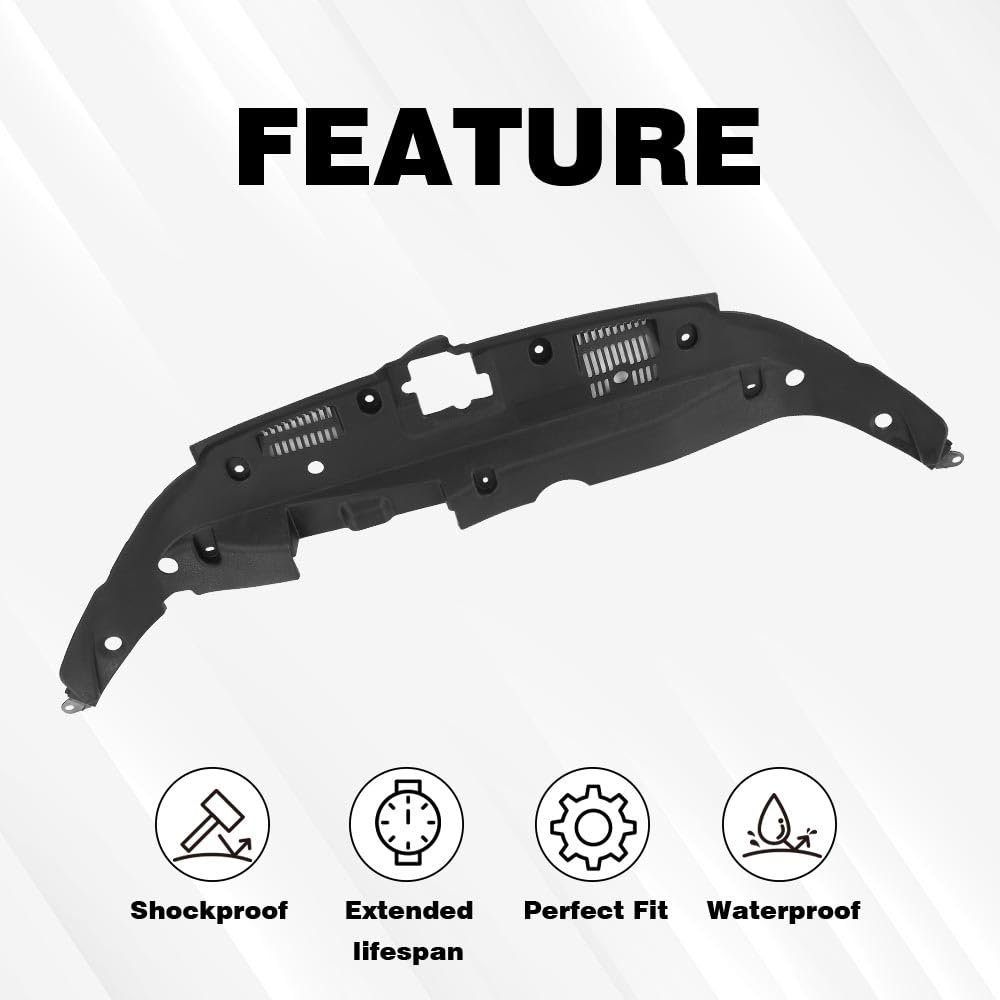 Upper Radiator Support Cover Sight Shield For Toyota Highlander And Hybrid 2014 2019 To1224107 532950e070 Black Pp Pe Material