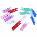 Bronagrand 100pcs Mini Colorful Plastic Utility Paper Clip Clothespins Clothes Line Clips Photo 