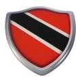 Trinidad Flag Shield Domed Decal 3d Look Edge Emblem Resin Car Sticker 2 6 X3