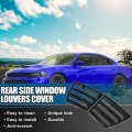 X Autohaux 2pcs For Dodge Charger 2011-2021 Rear Side Window Louvers Air Vent Scoop Streamline Shades Cover Exterior Decorative