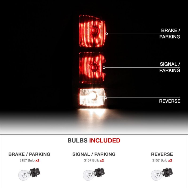 Smoke Red Lens Oe-style Tail Light Full-led License Plate Lamp Housing Replacement Bundle For 2003-2006 Dodge Ram 1500 2500