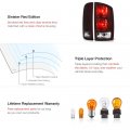 Smoke Red Lens Oe-style Tail Light Full-led License Plate Lamp Housing Replacement Bundle For 2003-2006 Dodge Ram 1500 2500