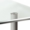 28 Office Height Glass Top Leg White 