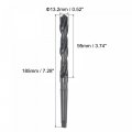 Uxcell 13 2mm Twist Bit Jobber Drill With Mt1 Morse Taper Shank 95mm Flute Length High-speed Steel Black Oxide Bits