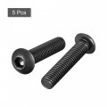 Uxcell M10x45mm Hex Socket Button Head Cap Bolts Screws Alloy Steel 5pcs