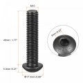 Uxcell M10x45mm Hex Socket Button Head Cap Bolts Screws Alloy Steel 5pcs