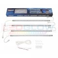 Ledglow 4pc Green Led Boat Marine Deck Under Gunnel Cabin Accent Lighting Kit 24 Waterproof Light Tubes Screw Cap Connectors