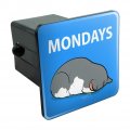 Mondays Cat Sleepy Tired Sleeping Work Tow Trailer Hitch Cover Plug Insert