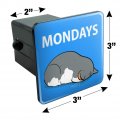 Mondays Cat Sleepy Tired Sleeping Work Tow Trailer Hitch Cover Plug Insert