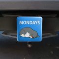 Mondays Cat Sleepy Tired Sleeping Work Tow Trailer Hitch Cover Plug Insert