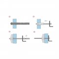 Uxcell M4 X 50mm Male Thread Spring Loaded Hollow Wall Round Head Toggle Bolt 10pcs