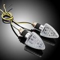 2x 10mm White Racing 18 Led Turn Signal Light Indicator Lens Blinker Universal For Suzuki Honda Kawasaki Yamaha