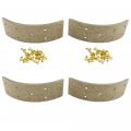 Set Of 2 New Brake Shoe Linings With Rivets Fits Allis Chalmers D17 Wd45 Models Interchangeable 70231633 70276950 