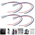 Hilitand 4sets Common Anode Round Leds 10mm Prewired 2 Color Lights Waterproof Indicator Light 3-6v Red And Blue