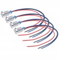 Hilitand 4sets Common Anode Round Leds 10mm Prewired 2 Color Lights Waterproof Indicator Light 3-6v Red And Blue