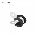Uxcell 5 16 8mm Cable Clamp 304 Stainless Steel Rubber Cushioned Insulated R Shape Metal 12pcs