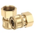 2pcs Pressure Washer Adapter 1 4 Female Quick Plug To G1 2 Connect Fittings Brass Swivel For Power Washers Hose 