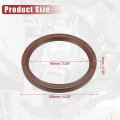 Uxcell 2pcs Engine Crankshaft Seal No 90311-92009 For Lexus Es350 2007-2023 Gs 250 2013-2015 Rubber Brown
