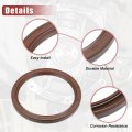 Uxcell 2pcs Engine Crankshaft Seal No 90311-92009 For Lexus Es350 2007-2023 Gs 250 2013-2015 Rubber Brown