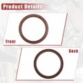 Uxcell 2pcs Engine Crankshaft Seal No 90311-92009 For Lexus Es350 2007-2023 Gs 250 2013-2015 Rubber Brown