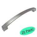 Cosmas 616-160sn Satin Nickel Modern Cabinet Hardware Arch Handle Pull 6-5 16 Inch 160mm Hole Centers 20 Pack 