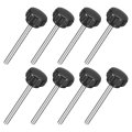 8pcs M6 X 60mm Knurled Clamping Knob 304 Stainless Steel Thumb Screw Round Hand Threaded Bolt Stud 25mm Dia For Machinery 