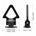 X Autohaux Universal Black Triangle Shaped Car Tow Hook Decor Bumper Trailer Sticker Set