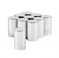 United Pacific 10013b Wheel Lug Nut Cover 33mm X 3-1 2 Chrome Plastic Cylinder Thread-on 