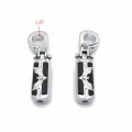 Smt- Eagle Hawk Shape Rider 1 4 Stiletto 4475 Foot Peg P-clamps Compatiable With Shadow Ace Magna Valkyrie Black Body Rubber P