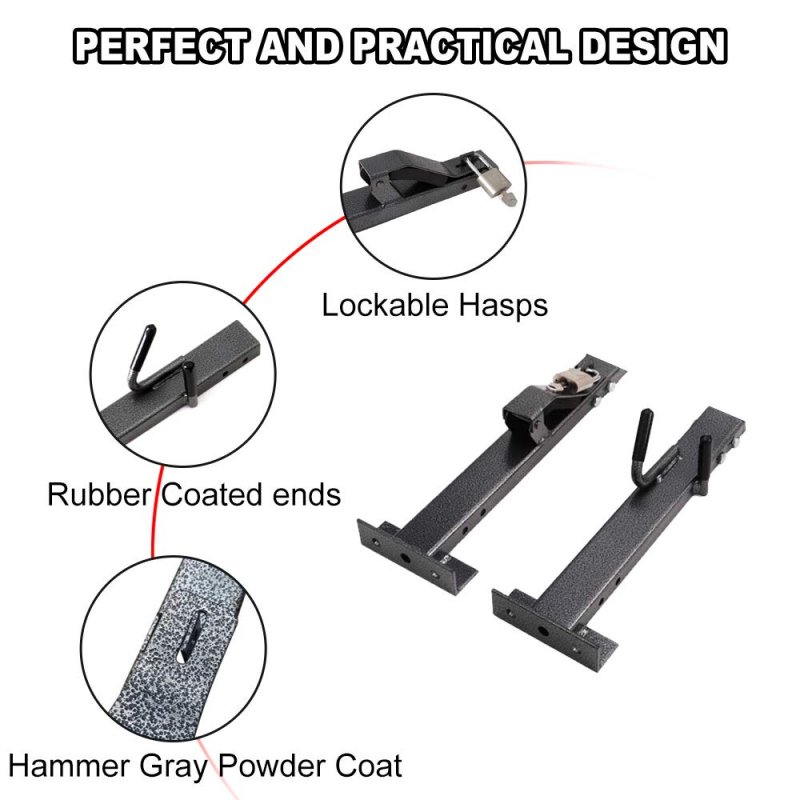 Elitewill Locking Single Trimmer Rack Trim Line Holder Fit For Open Landscape Trailers Racks