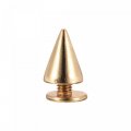 Uxcell 7x9mm Screw Back Stud Rivets Spikes Zinc Alloy For Diy Gold Tone 50 Sets